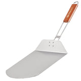 Mahlzeit Edelstahl Pizzaschieber mit Bambus Griff | 25,5 x 30,5 cm | Pizzaschaufel für Pizzaofen | Pizzawender zum Backen | Schieber, Grillzubehör, Schaufel, Pizzapaddel, Klappgriff