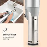 Klarstein Quickstick- Sous-Vide Garer, Präzisionskochtopf, Schongarer, 1300 Watt, Timerfunktion, 3D Circulating, 0-95 °C, LCD Touch-Display, wasserdicht, bis 20 Liter, flex, silber