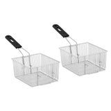 Royal Catering Kommerzielle Fritteuse Kapazität 2 x 10 l 6400 W 60-200 °C Kaltzone Ablasshahn autom. Abschaltung Thermoschutz Cool-Touch-Griff Elektro-Doppel-Fritteuse Gastro-Fritteuse