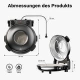 Pizzamaker mit Keramiksteinplatte Ø32cm und Sichtfenster, zwei Heizelemente max. 400°C, mit Timer