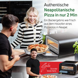 GIU Elektrischer Pizzaofen - Starker Elektro-Ofen für neapolitanische Pizza | Backofen, Pizzaofen, elektrisch, Electric Oven | Über 400 Grad FusionHeat-Tech | Genieße Steinofen-Geschmack Zuhause