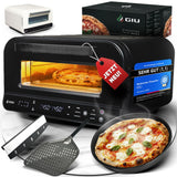 GIU Elektrischer Pizzaofen - Starker Elektro-Ofen für neapolitanische Pizza | Backofen, Pizzaofen, elektrisch, Electric Oven | Über 400 Grad FusionHeat-Tech | Genieße Steinofen-Geschmack Zuhause
