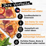 PIMOTTI Pizzastein 2cm Pizzastein für Backofen Brotbackstein aus echtem Schamott eckig Backstein für Backofen Pizza Steinplatte für Back Ofen Grill Gasgrill Pizza Stone