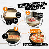 PIMOTTI Pizzastein 2cm Pizzastein für Backofen Brotbackstein aus echtem Schamott eckig Backstein für Backofen Pizza Steinplatte für Back Ofen Grill Gasgrill Pizza Stone