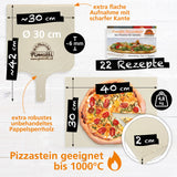 PIMOTTI Pizzastein 2cm Pizzastein für Backofen Brotbackstein aus echtem Schamott eckig Backstein für Backofen Pizza Steinplatte für Back Ofen Grill Gasgrill Pizza Stone