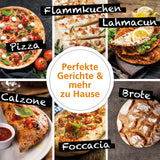 PIMOTTI Pizzastein 2cm Pizzastein für Backofen Brotbackstein aus echtem Schamott eckig Backstein für Backofen Pizza Steinplatte für Back Ofen Grill Gasgrill Pizza Stone